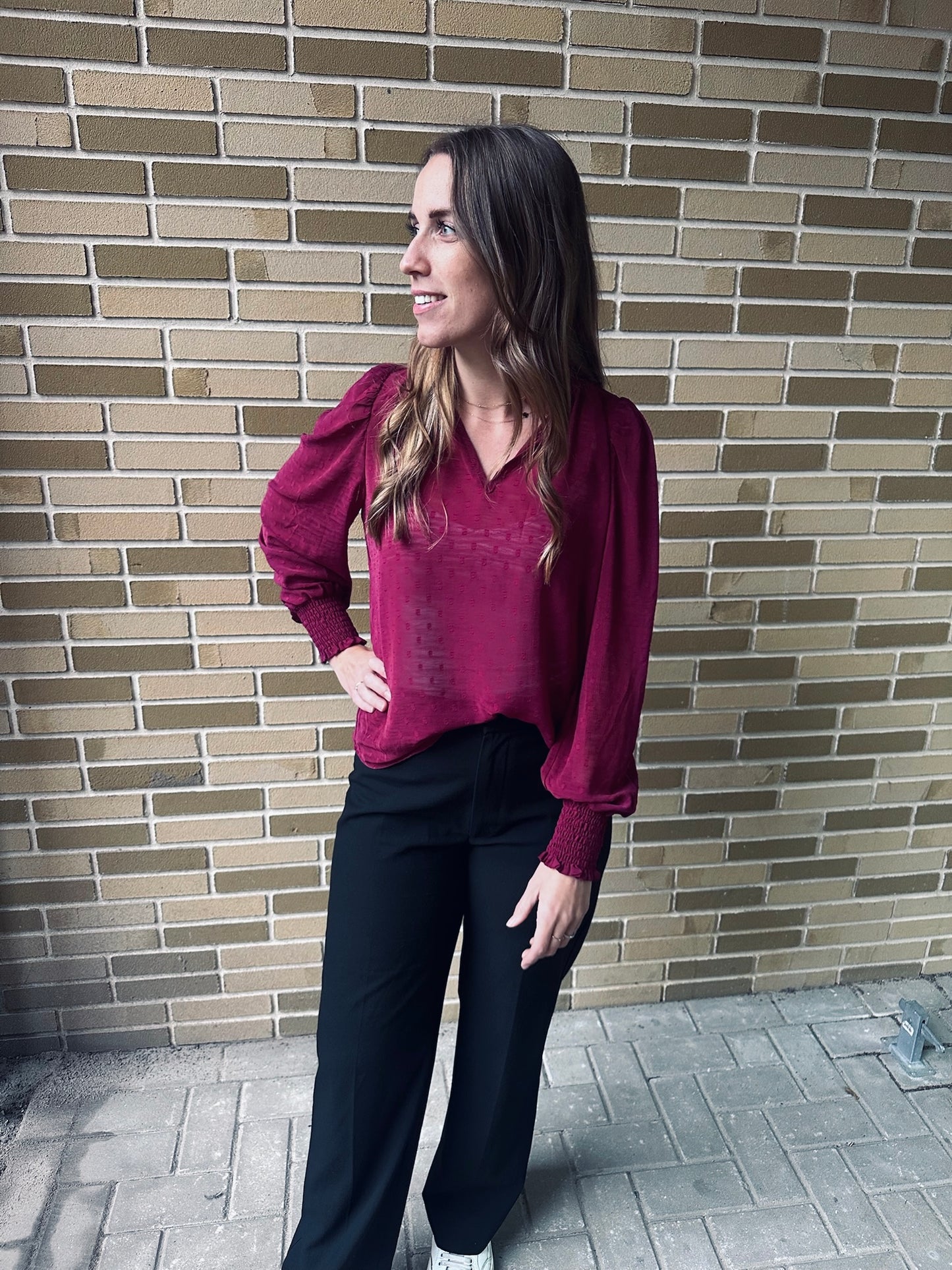 Blouse rood Fleurie